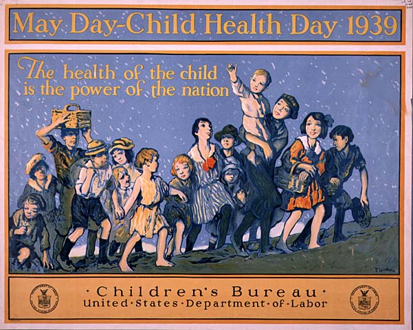 old poster for Children's Bureau
